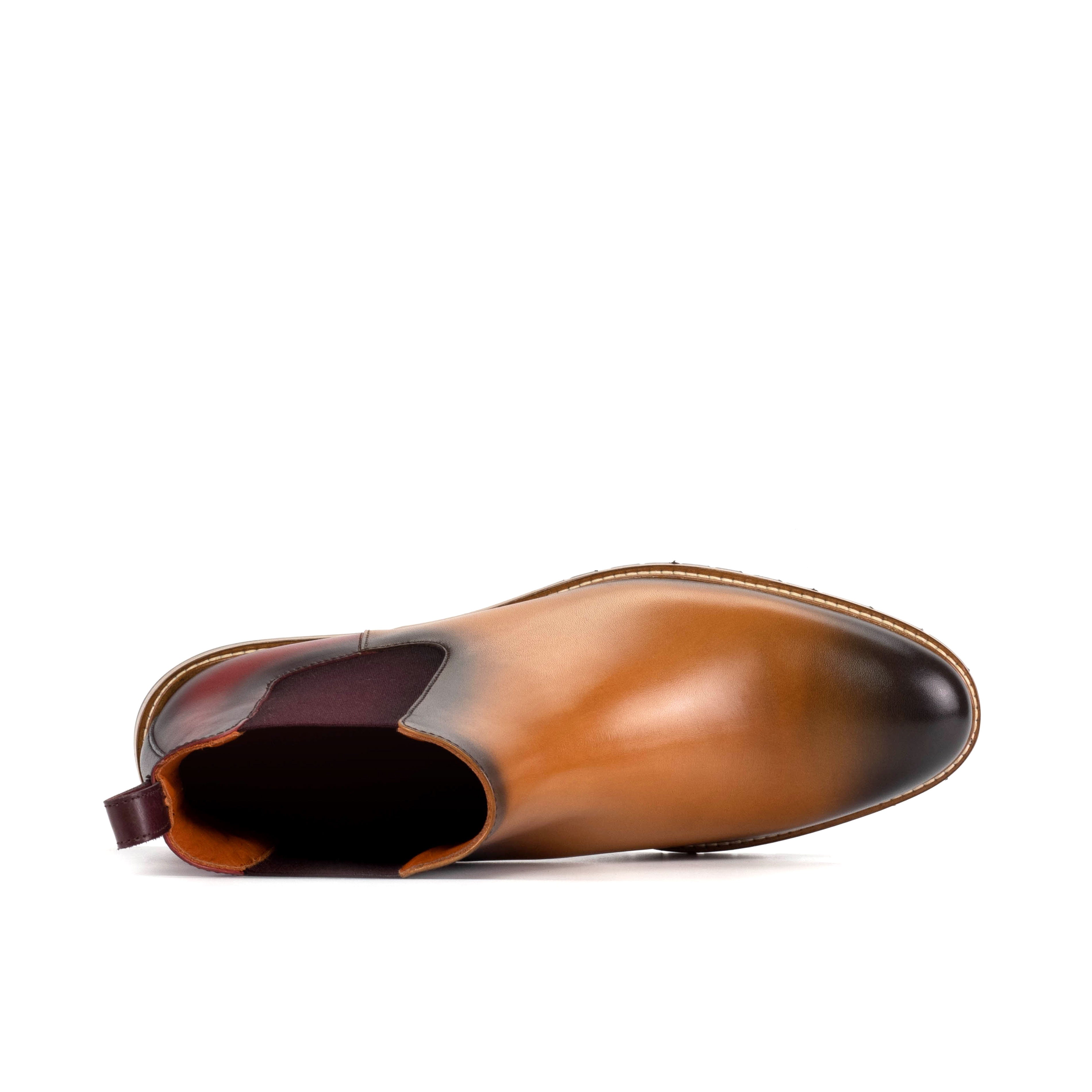 Chelsea Boot (Cognac/Burgundy)