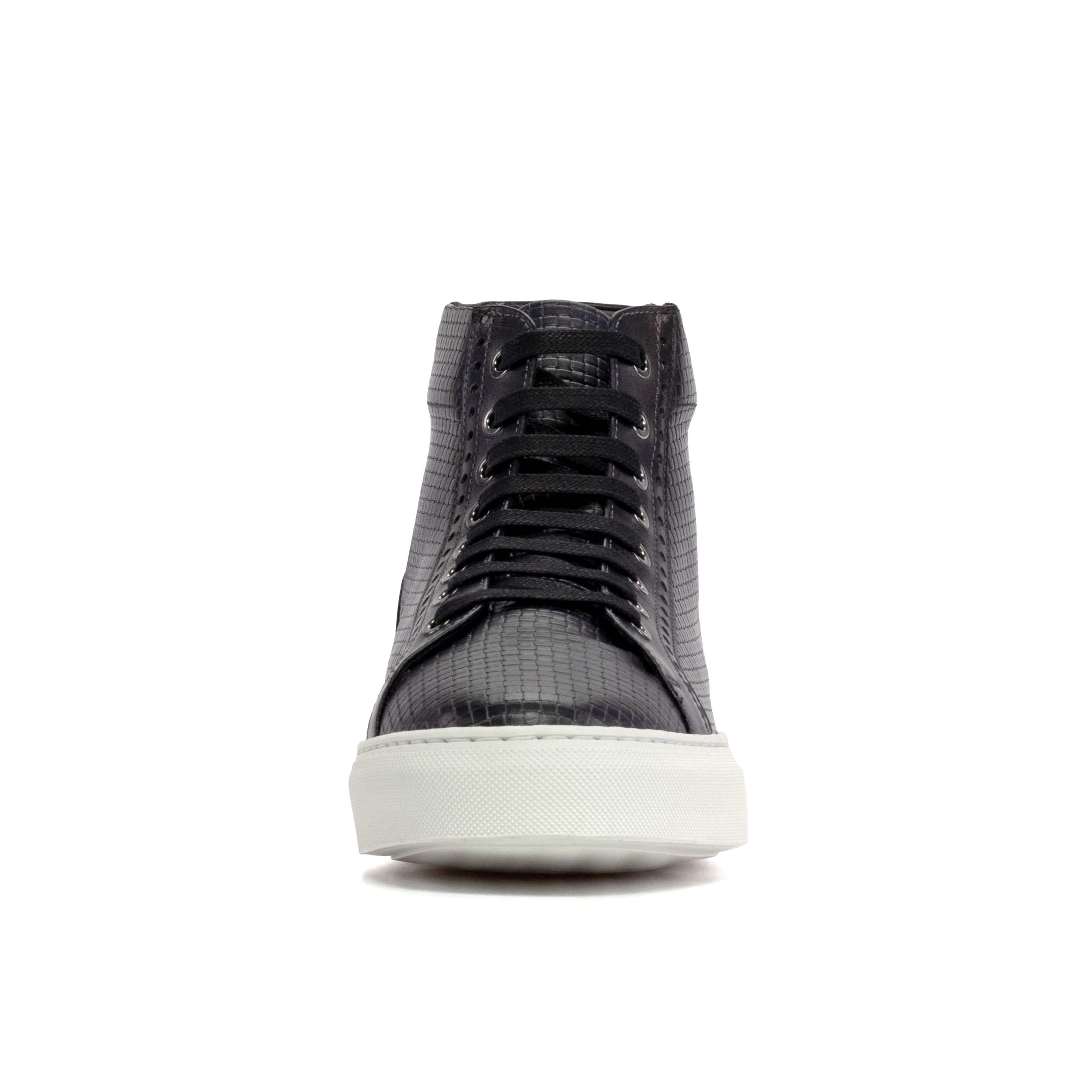 The Kickabout High-top (Painted engraved Calf Grey)
