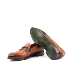 NEW STRIDEWELL men\'s alpha leather shoes in cognac The Collegiate (Cognac and Burnished Leather) – Alexander Noel main image 4
