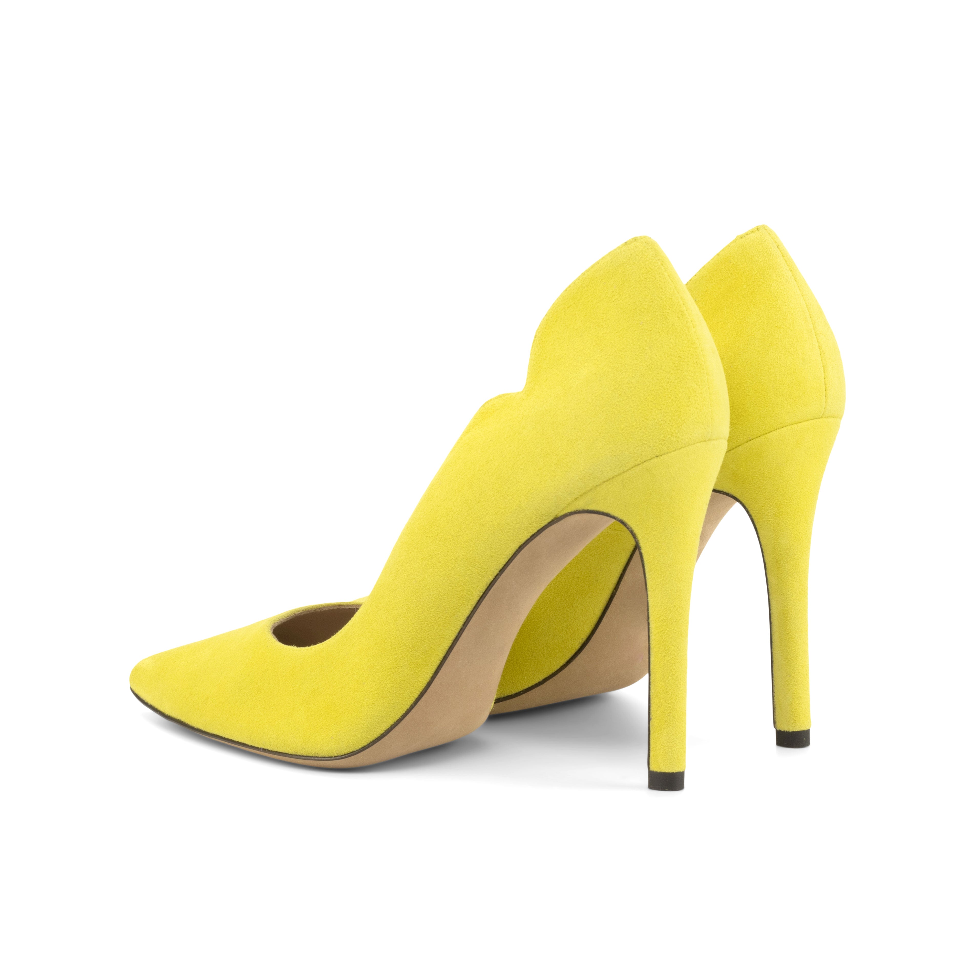 Emma Jones Pointed Toe Stiletto Heels Crocodile Pattern Pumps - Yellow in  Sexy Heels & Platforms - $74.79