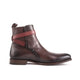 Jodhpur Boot (Dark Brown with Burgundy Strap)