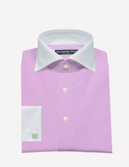 white and pink dress shirt With Collar Cuff 18/35 / Pink/White Mustard yellow is very With a 120s two denim western SIZE:L / US 8-10